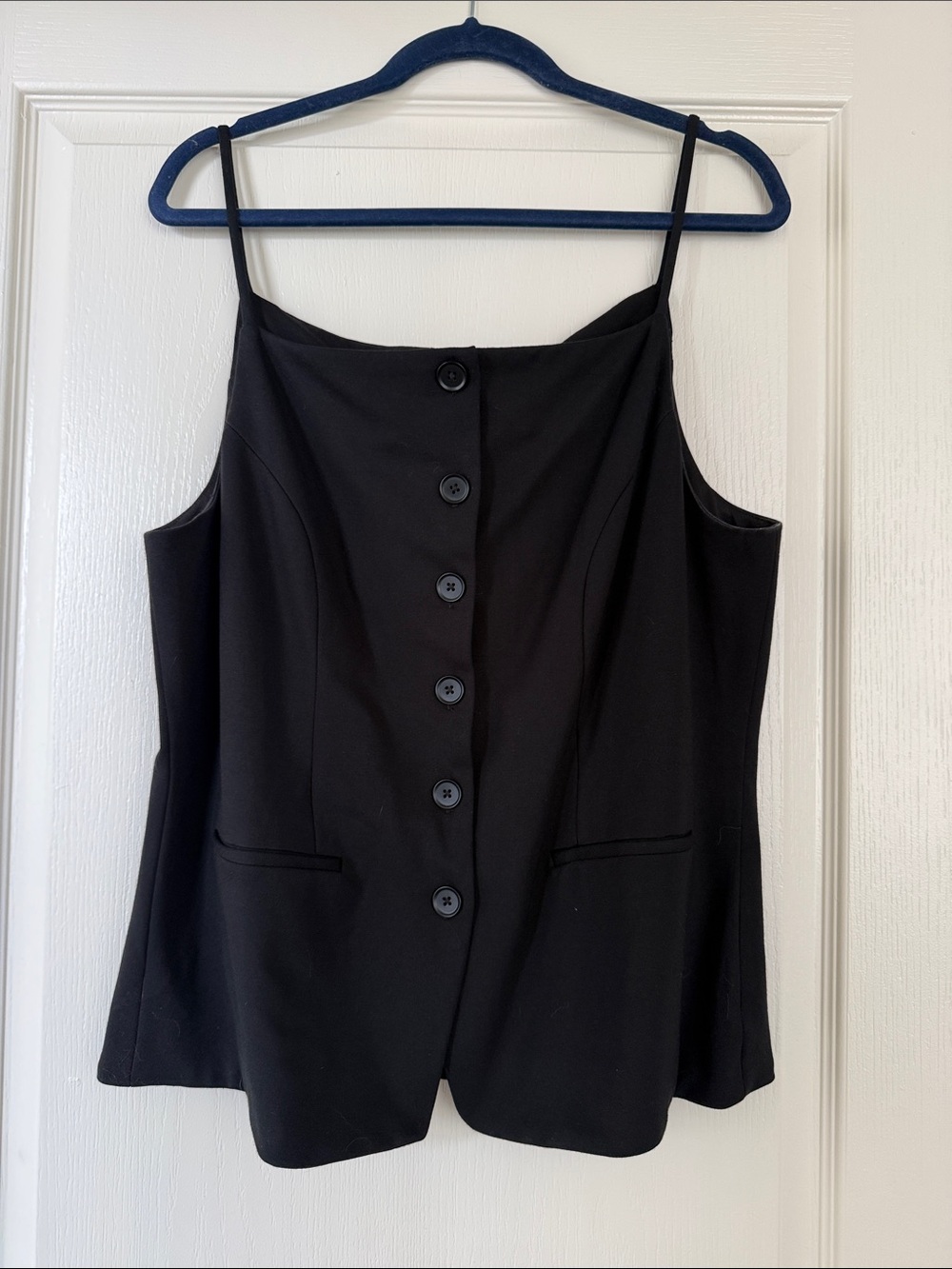 Banana Republic Black Button-Down Spaghetti Strap Camisole